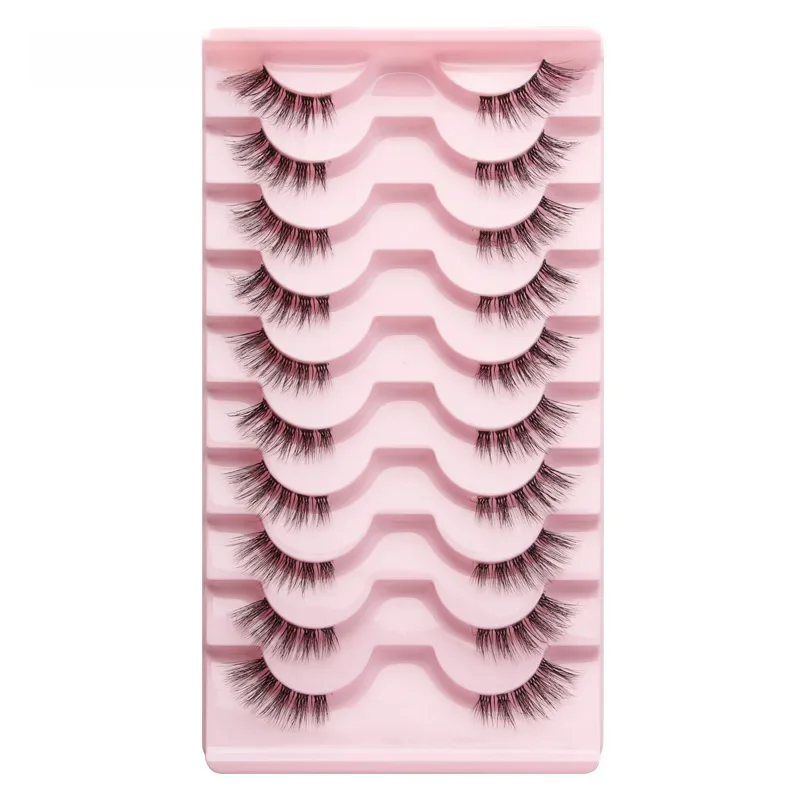 YSDO 5/10 paires Faux cils naturel longs Faux 3D vison cils à la main Faux cils Extension maquillage doux demi Faux cils