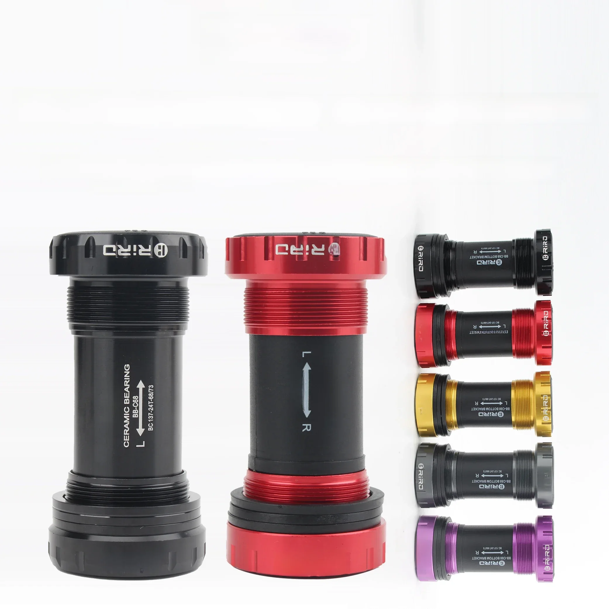 AliExpress riro RIRO Bicycle Ceramic Bottom Bracket BB68/BB92 68/73MM Threaded BB MTB Sealed Bearings Road Bike 1.37/24mm Shaft Univesal Parts