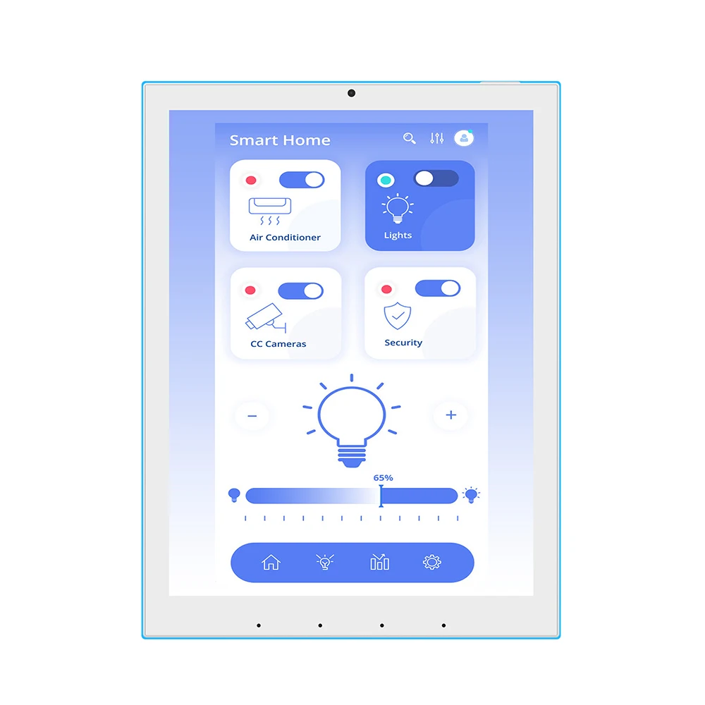 Panel de control de hogar inteligente de 9,7" con Android OSD, wifi 6, RJ45, PoE, protocolo Zigbee/Matter, relé, RS232, RS485, tipo C, puerto GND