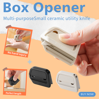 Automatic Retractable Box Cutter Ceramic Blade Magnetic Safety Portable Opening Tool for Home Offices Warehouses Logistics