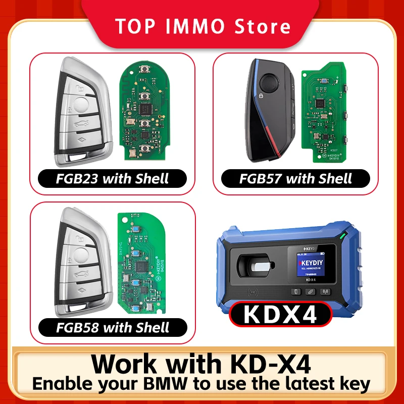 

KEYDIY KD FGB57 FGB23 FGB58 the BMW Key PCB Board with Shell For BMW FEM, BDC, CAS4, CAS4+ Work with KDX4 KDX2 KDMAX