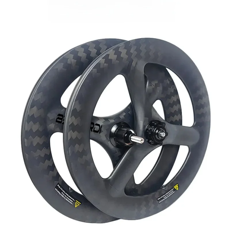 Rower składany części 16 cal 349 Trispokes 7 prędkości węglowe koła 74/112mm Customiezed 6 śruby hamulec tarczowy T700 BESKARDI dla Brompton — zdjęcie 2