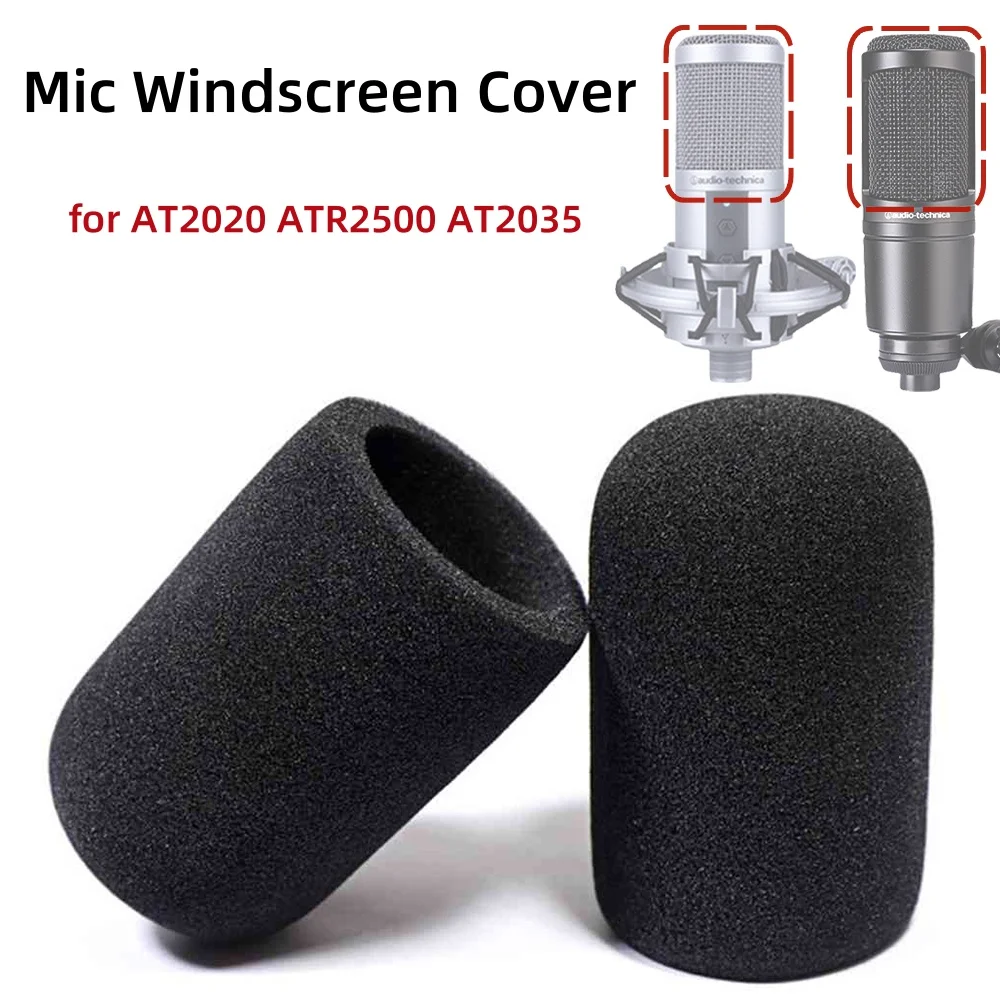 2PCS AT2020 Microphone Windscreen,Mic Windscreen Cover,Windproof Foam Pop Filter for Audio Technica AT2020 ATR2500 AT2035