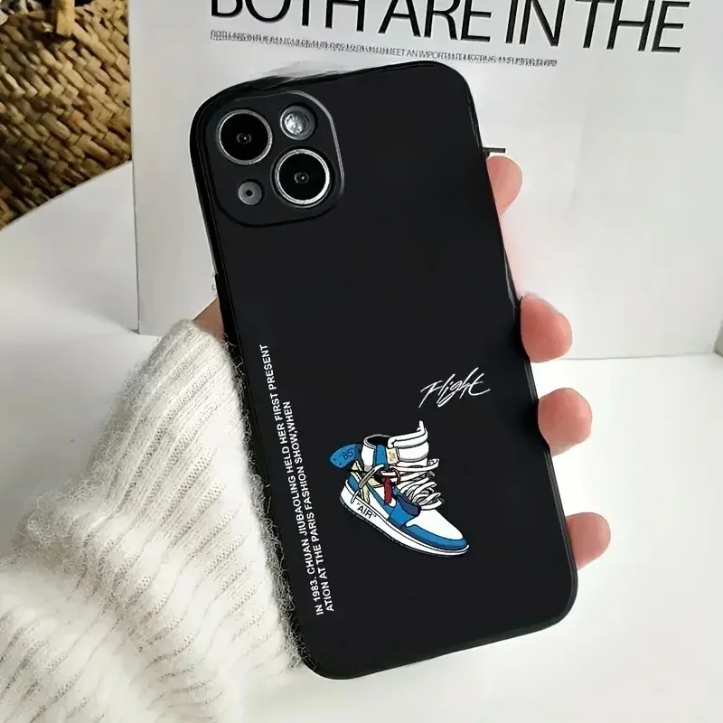 Etui na iPhone 15 14 13 12 11 XSM X XR 6 7 8 Plus Wodoodporne etui Soft Case Black White Air Case Full Protect Case iPhone 12 — zdjęcie 2