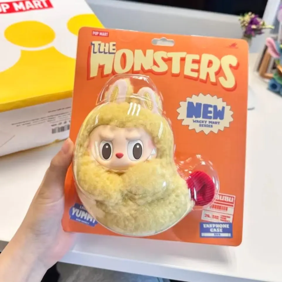 

POP MART The Monsters Wacky Mart Series 100% Оригинальный защитный чехол для наушников, коллекционный аксессуар, 100% подлинный