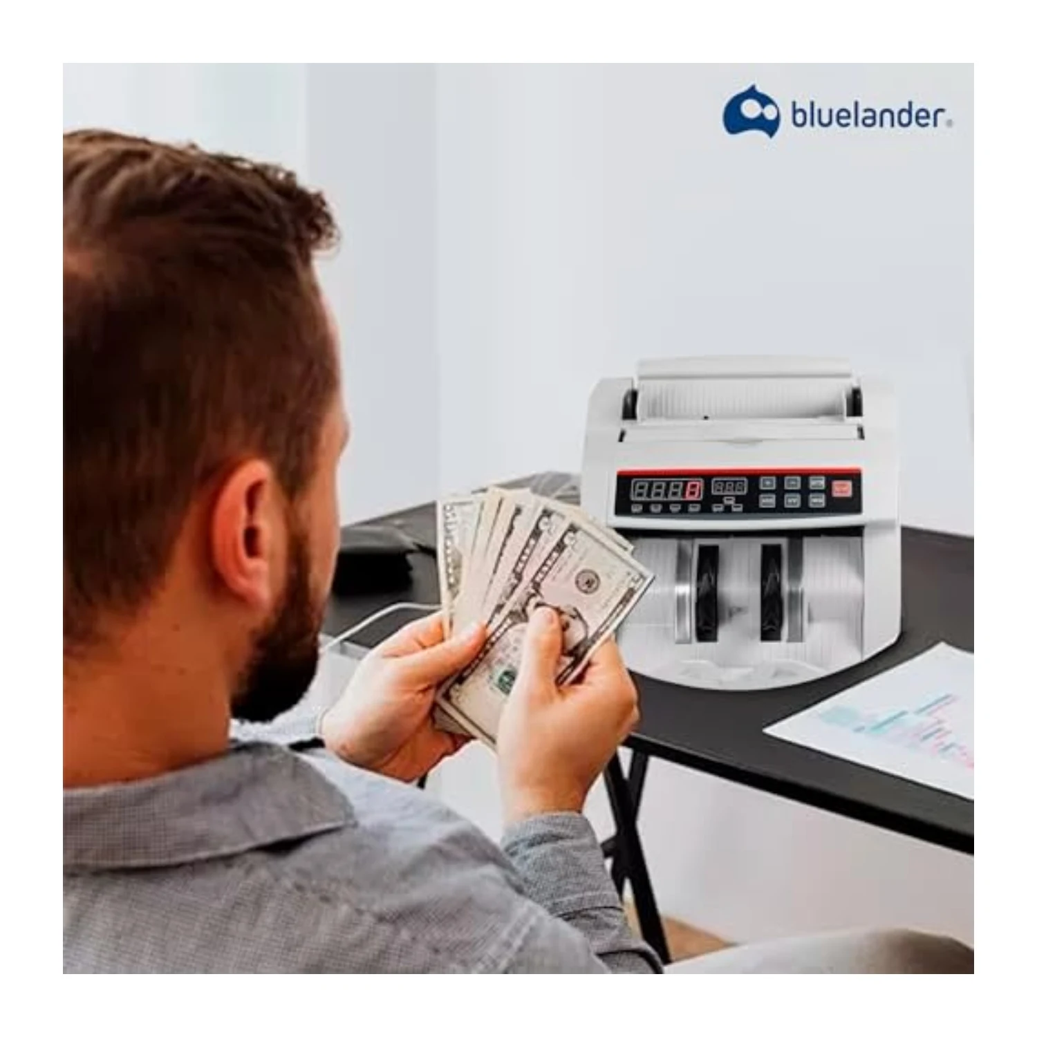 Bluelander-آلة عد الأوراق النقدية ، آلة العد والعد ، أوراق نقدية بشاشة مزدوجة ، أوراق نقدية مكسيكية ، * من من من من من.