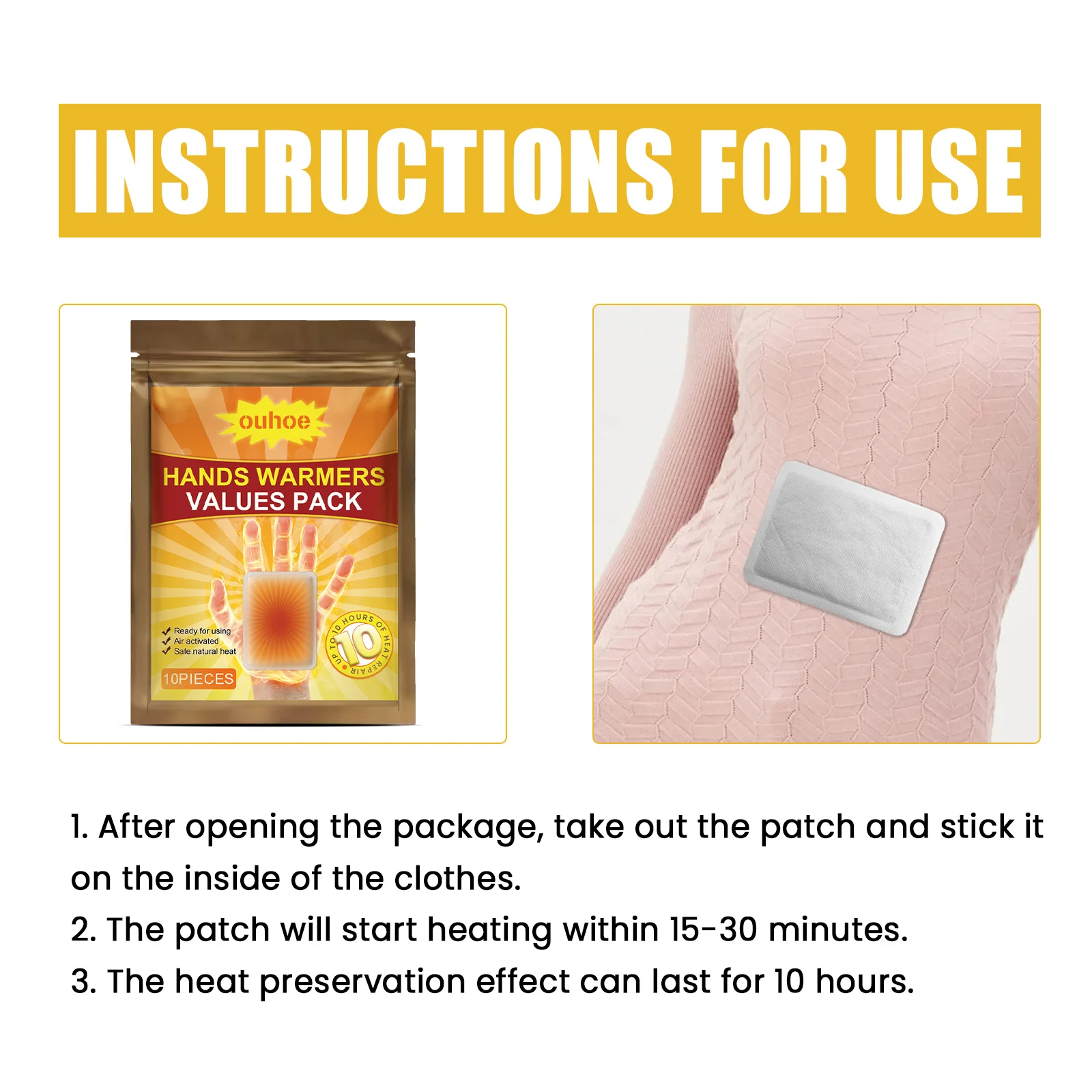 تدفئة اليد منع تبديد البرد رفع درجة حرارة الجسم تخفيف الأيدي الألم المحلي تدفئة المحمولة المتاح ملصق #5