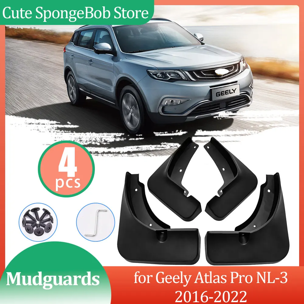 for Geely Azkarra Atlas Pro BelGee Proton X70 Emgrand X7 Sport 2016~2022 Mudguards Mud flaps Fender Flare Flap Splash Accessorie