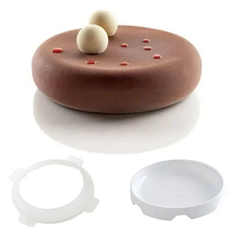 1 ensemble de moules à gâteaux ronds en Silicone, éclipse, pour Mousses, crème glacée, gâteaux en mousseline de soie, poêle à pâtisserie, accessoires de décoration, outils de cuisson