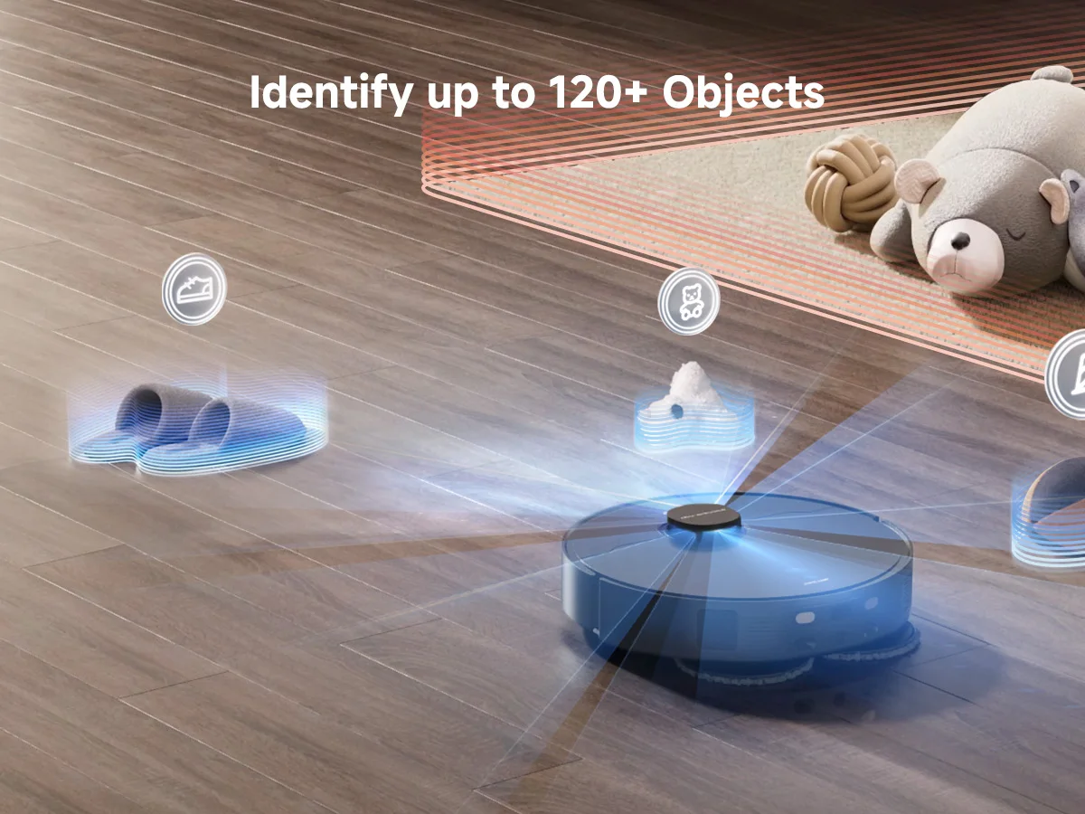 Refurbished DREAME Govac 508 Robotic Vacuum with Removable & Liftable Mop, 12,000Pa Suction, Side Brush Extensive Cleaning, 158°F Mop & Washboard Self Cleaning, Auto-Empty, Auto Refill, liftable Brushes