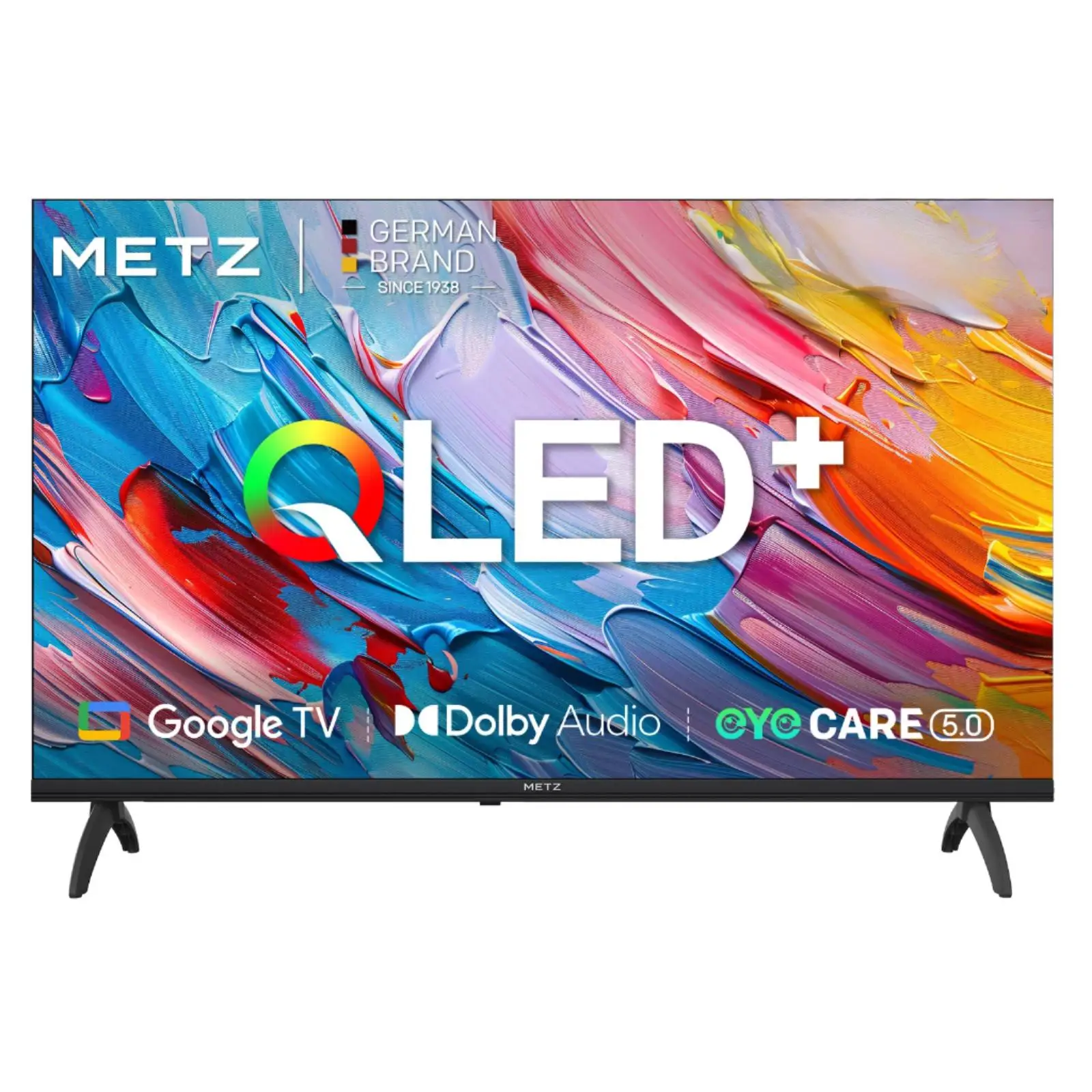 Metz Mqf7000Z تلفزيون ذكي عالي الدقة Qled تلفزيون جوجل |     Eyecare 3.0، Hdr10، Dolby Audio، جهاز تحكم عن بعد بلوتوث، إطار بدون حدود، أسود
