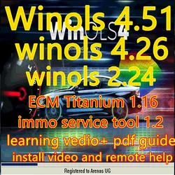 Winols 4.51 winlos 4.26 winols 2.24 With 66 Plugins Checksum ECU Remapping lesson New Damos File 2020 Ecm titanium 1.61 Immo 1.2