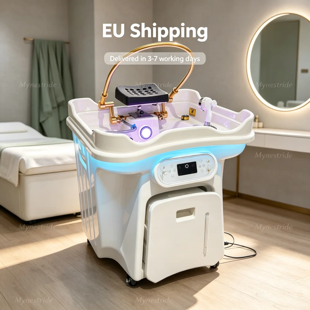 Bac à shampoing SPA à domicile pour utilisation au lit, plateau de lavage des cheveux confortable avec support pour le cou, idéal pour les soins à domicile, les femmes enceintes et les utilisateurs âgés