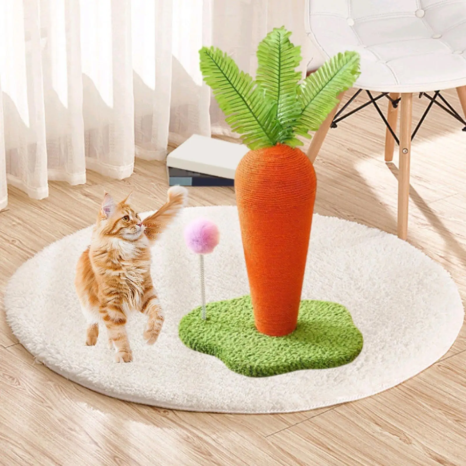 

Creative Carrot Cat scratcher Sisal Claw Board Wearable Cat Tree Scratching Post for Cat Tower Unique House Toy Supplies For Pet