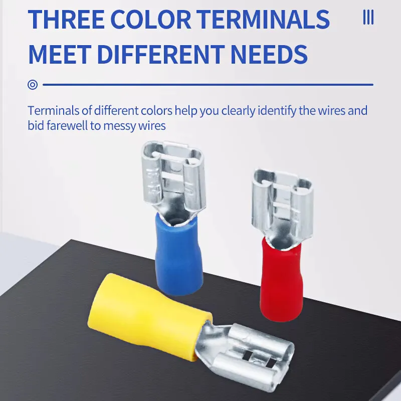 TOOSN 330pcs Wire Terminal Assortment Insulated Electrical Connector Spade Wire Crimp Terminals Cable Teriminals Kit With Box