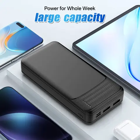 Power Bank di grande capacità da 30000 mAh, ricarica rapida USB-C con 2 uscite e 2 ingressi, per la maggior parte dei dispositivi elettronici sul mercato