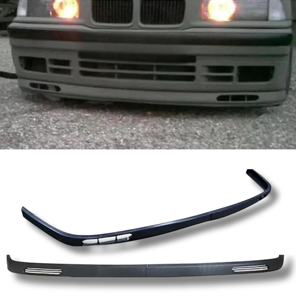 For BMW E36 2 Pcs Front Bumper Lip Body Kit Spoiler Splitter Diffuser High Quality ABS Plastic Professional Tuning Parts