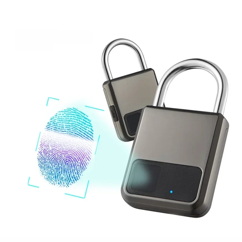 AliExpress NONE Fingerprint Padlock Waterproof Smart Keyless Security Locker Fingerprint Lock Anti-Theft USB Charge For Bike Gym Locker Luggage