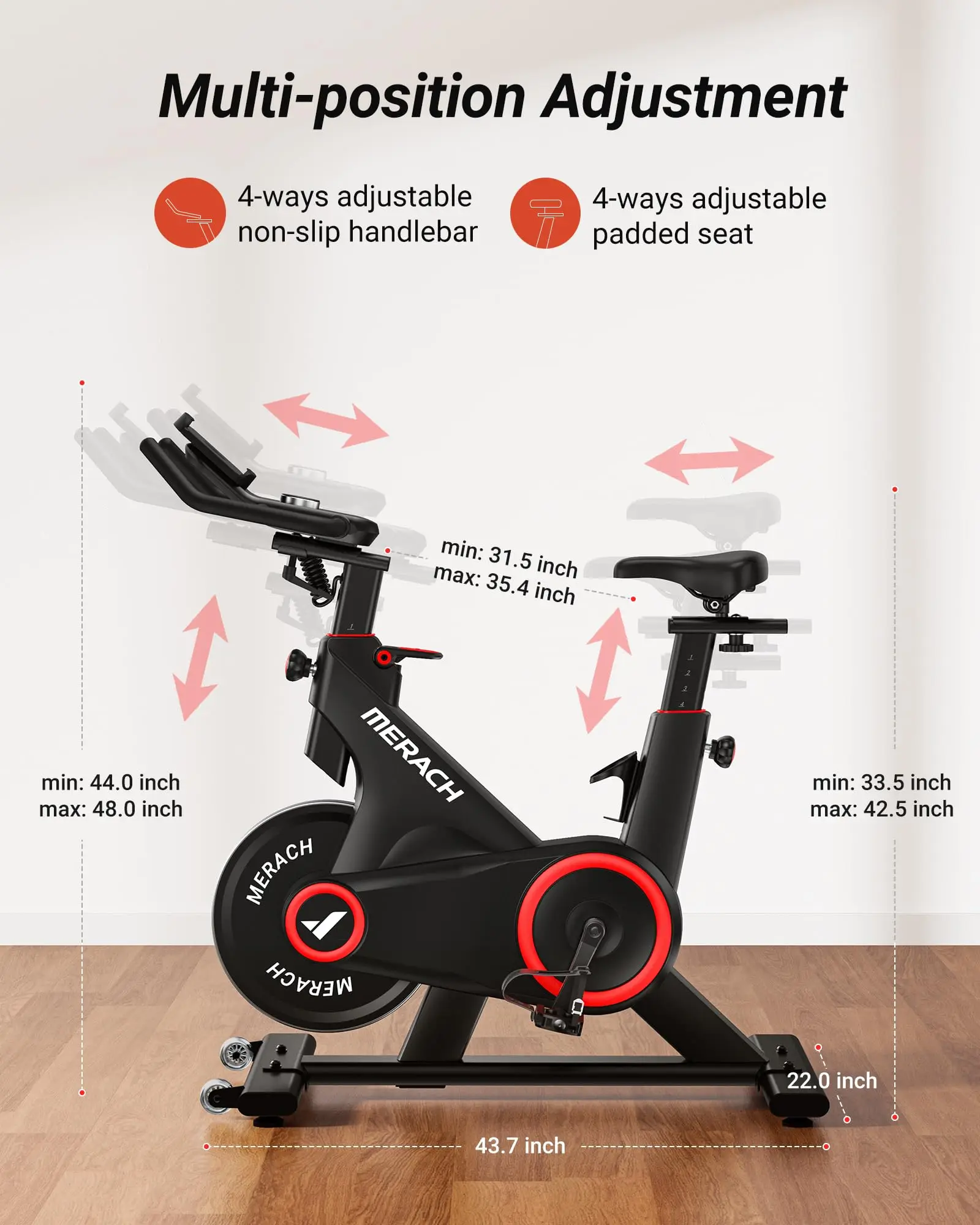 MERACH Indoor Cycling Bike Exercise Bike for Home with Magnetic/Auto Resistance Bluetooth Stationary Bike with APP Data Tracking