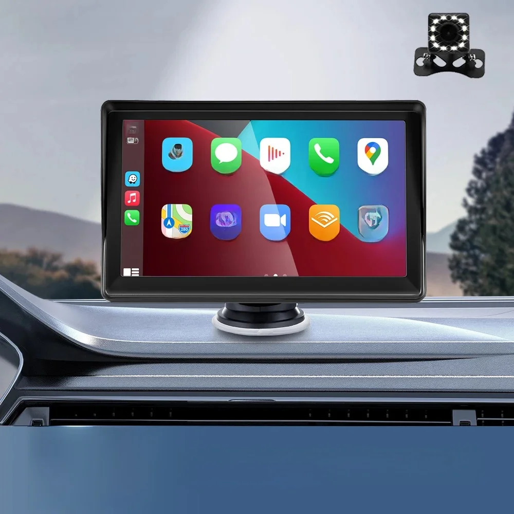 Gearelec Auto Radio Multimedia Video Speler Draadloze Carplay Android Auto 7 Inch Touchscreen Met Usb Aux Fm Voor - afbeelding 2