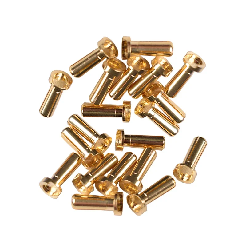 Nouveau 5/10/20 pièces plaqué or 4.0mm 14mm connecteur de balle mâle femelle à profil bas pour batterie Lipo RC moteur ESC