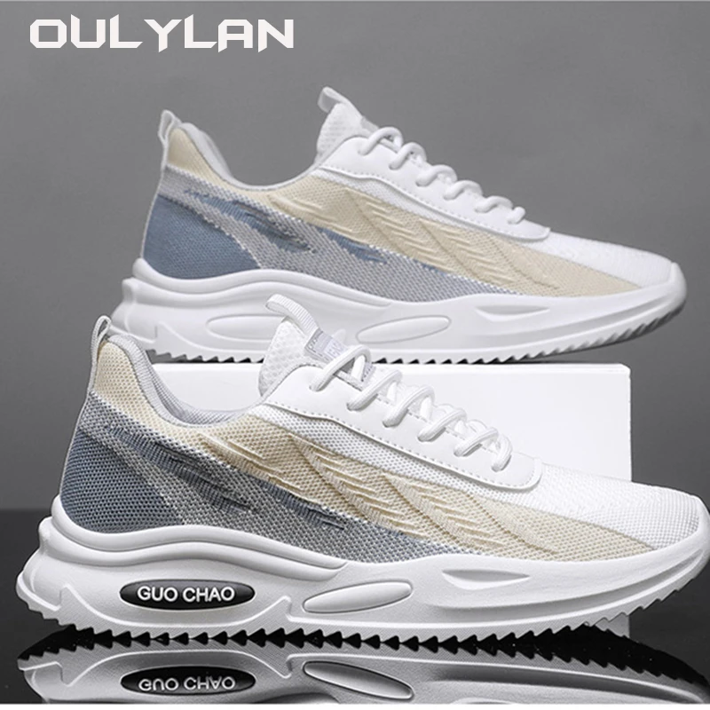 

2024 Summer Breathable Shoes for Men's Running Sneakers Sports Anti slip Soft Sole Fitness Training Shoes Casual Mesh Shoes