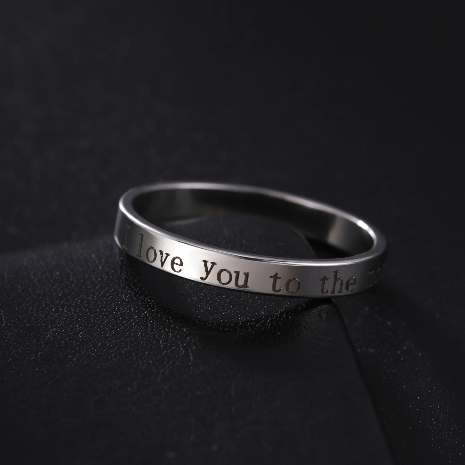 Cooltime Positive Words Inspirierender Ring für Damen und Herren, Edelstahl-Fingerringe, Modeschmuck, Freundschaft, Verlobungsgeschenk – Detail 11