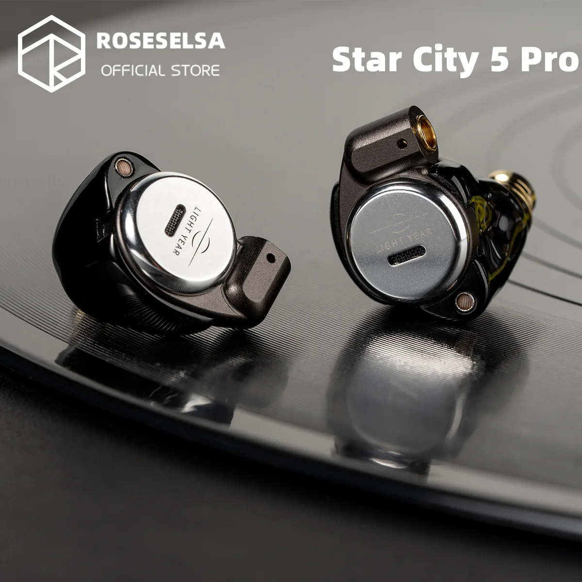 Rose Technics Star City 5 Pro 1DD+2BA Hybrid Headphones HiFi Wired Earbuds in Ear Earphones High Fidelity with IEM Cable