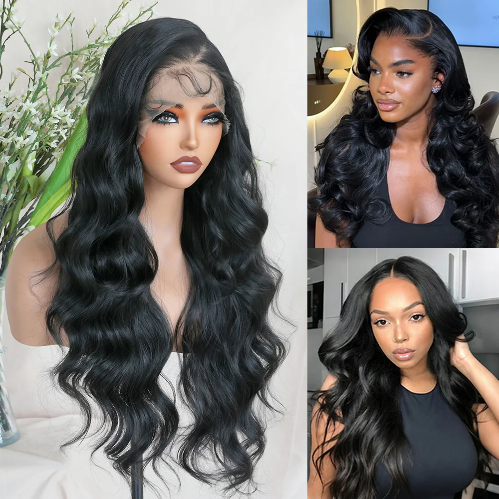 x-tress-black-hair-26-inches-body-wave-13x6-synthetic-lace-front-wig-long-pre-plucked-natural-hairline-with-baby-hair-daily-use
