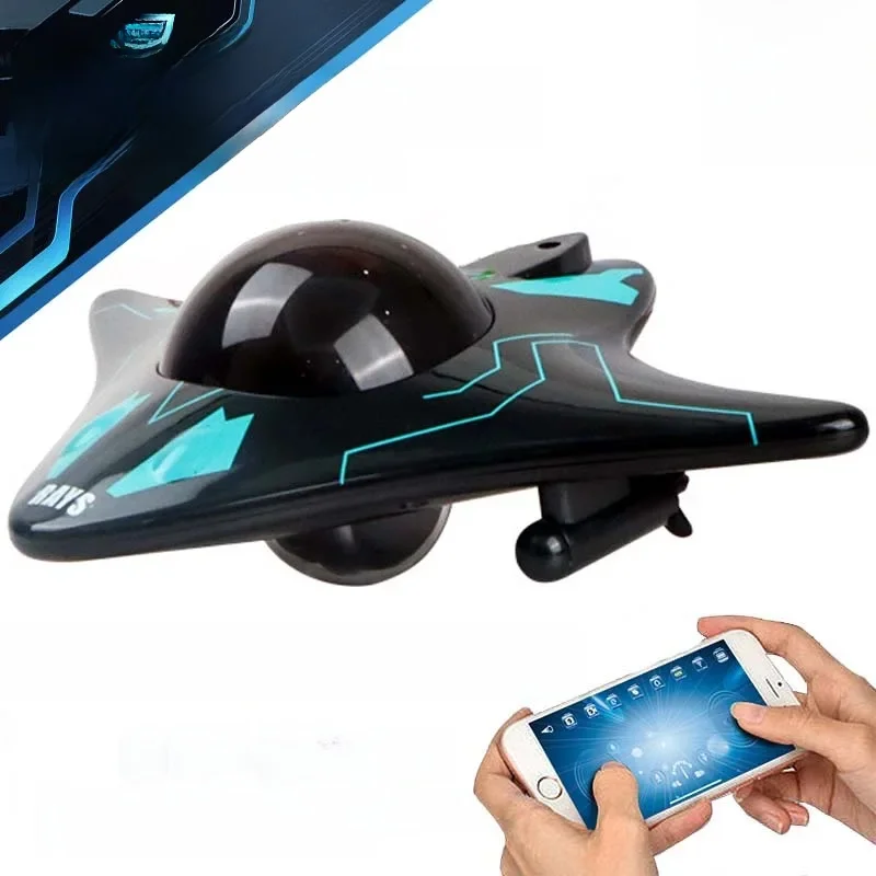 Sous-marin de bateau RC avec caméra sous-marine 6Ch, télécommande Wifi Fpv, bateaux radiocommandés, jouets pour garçons, cadeaux pour enfants