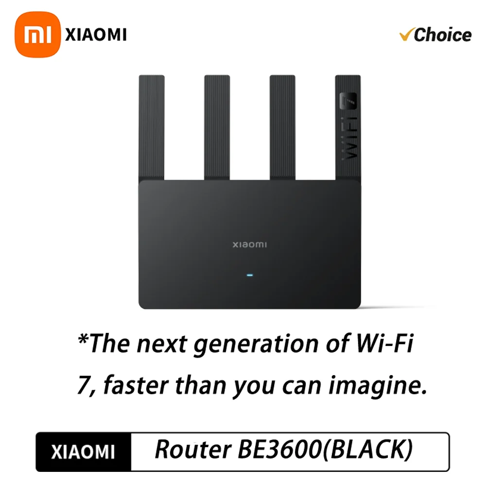 Router Xiaomi BE3600 WiFi 7 3570Mbps MLO de Doble Banda con Agregación, Doble WAN/LAN, Aceleración para Juegos, Repetidor y Extensor de Red Mesh