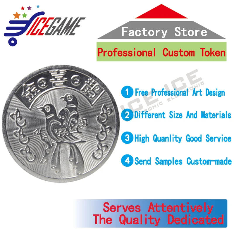 

100 шт./лот, жетоны для монет на заказ, латунные игровые когти для стирки, аркадные коготь, фаршированные монеты для мойки автомобилей, толкатель, жетоны, монеты