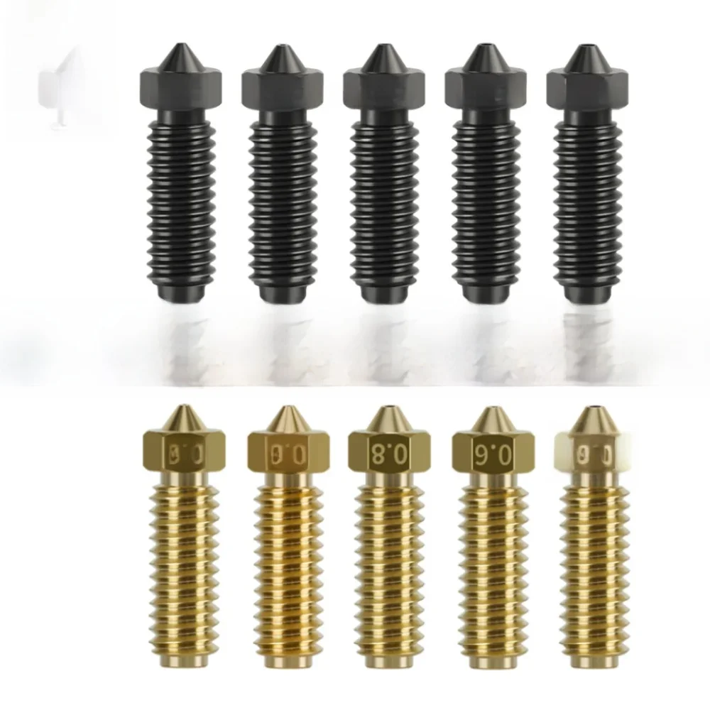 Pour Anycubic Kobra 3 buse Hotend 0.2 0.4 0.6 0.8 1.0mm buse en laiton en acier trempé pour Anycubic Kobra 3 Combo pièces de rechange