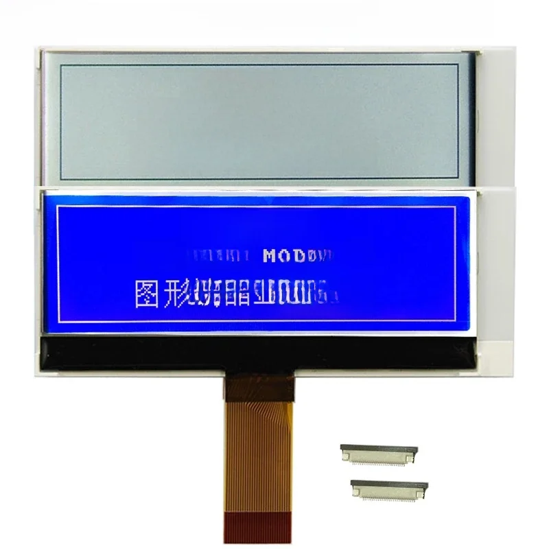 Mały mini 240x64 24064 COG wyświetlacz LCD moduł graficzny FSTN niebieski 3.3v UC1698u SPI seryjny 1u przypadku LG240644 wysokiej jakości — zdjęcie 2