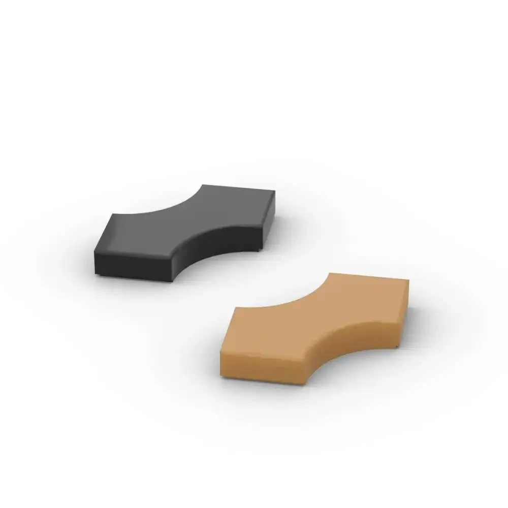 MOC 10 pièces 3396 carrelage modifié 2x2 avec 2 1x1 découpes incurvées blocs de construction Kit partie briques particules jouets enfants cadeau d'anniversaire