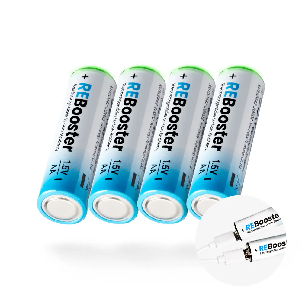 بطاريات هومليا تايب سي القابلة لإعادة الشحن Aa 1.5 فولت بطاريات ليثيوم أيون 2A