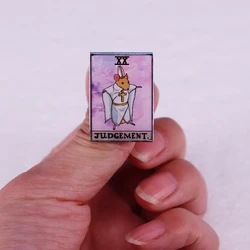 Dorime Rat Judgement Tarot Card Funny Meme Badge Enamel Pins Jewelry Accessories