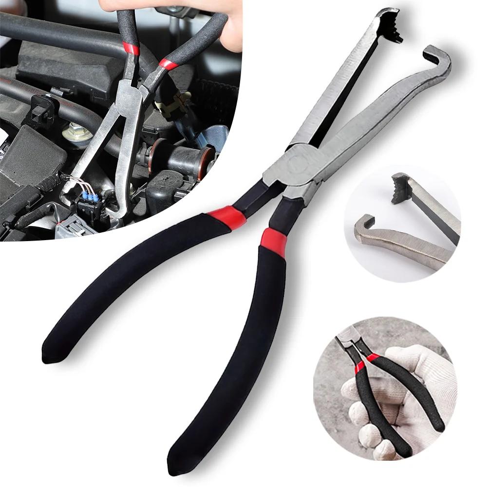 Carbon Steel Disconnect Pliers – Automotive Fuel Line & Spark Plug Removal Tool, Electrical Line Separator Wrench