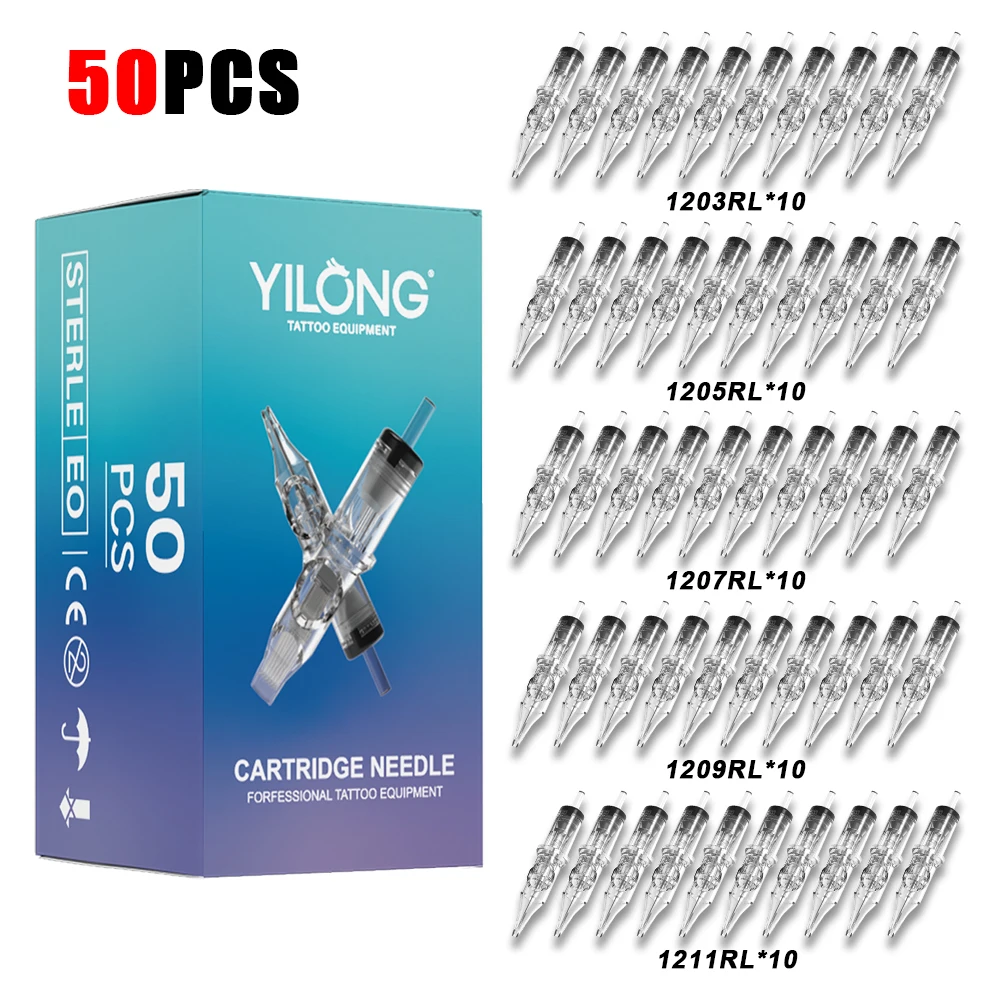50/20PCS MIX Tattoo Patrone Nadeln Einzel Paket Einweg Sterile Transparente Tattoo Nadeln für Tattoo Stift Maschine – Detail 20