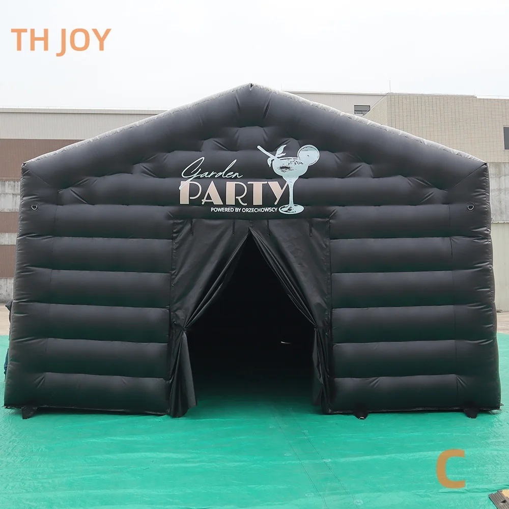 Por navio à porta, boate inflável comercial de PVC, barraca de discoteca inflável ao ar livre personalizada de 7x5m para festa