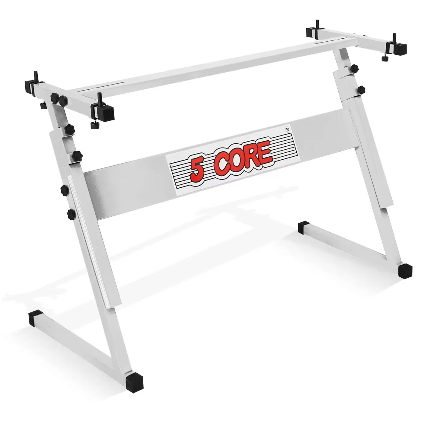 

5 Core Keyboard Stand Z Style Height Adjustable Sturdy Piano Riser Lift Holder Stands KS Z1 WH