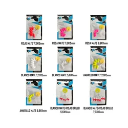 6 Pack Zwevende Matte En Glitter Quo Met Speciale Competitieve Rubberen Stop (Zeebaars, Keper, Dans, Glad, Afgeplat, Vogue)