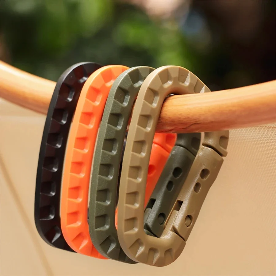 Mousqueton ultra léger en forme de D, sac d'alpinisme, porte-clés, équipement de randonnée en plein air, accessoires d'escalade de camping