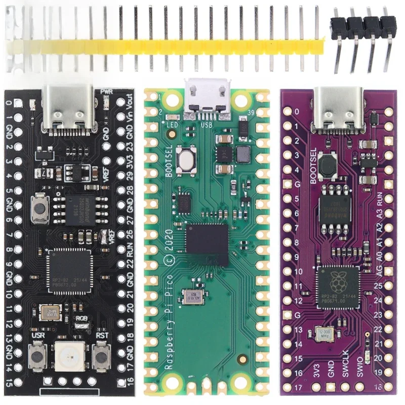 1 peça placa oficial raspberry pi pico rp2040 dual-core 264kb braço microcomputadoradores de baixa