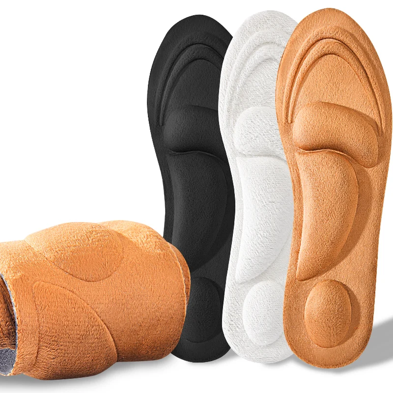 

1Pair 5D Thermal Massage Insoles for Feet Keep Warm Cashmere Stretch Deodorant Insole Winter Self-heating Sport Shoe Pads