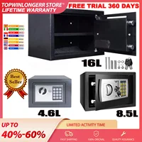 LARGE STRONGER DIGITAL DISPLAY STEEL SAFE KEY HIGH SECURITY CODE LOCK KEY CABINET SAFES HOME OFFICE MONEY CASH SAFETY BOX 4.6L/8.5L/16L BLACK/GREY