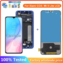 100% Tested For Xiaomi CC9 LCD Display Touch Screen Digitizer Assembly With Frame Replacement For Xiaomi Mi 9 lite M1904F3BG Lcd