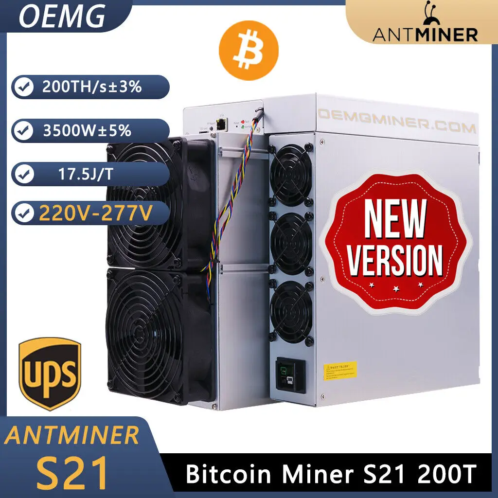 

Купить сейчас Новый Bitmain Antminer S21 200T 3500W Биткоин BTC ASIC Miner