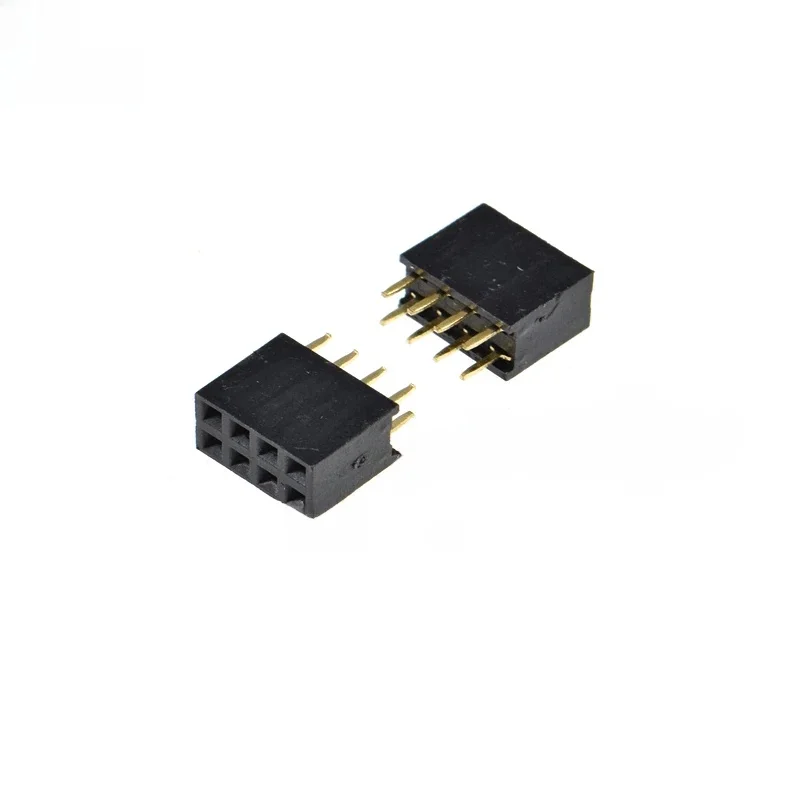 10/50szt 2x4 Pin Double Row Straight Female Pin Header 2.54mm Pitch Strip Connector Socket 2*4 4p 4 Pin 4pin For Pcb Board — zdjęcie 2