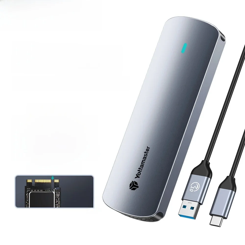 Boîtier Yottamaster NVMe M.2 pour SSD, adaptateur USB3.2 Type C 10 Gbps NVMe PCIE, boîte de stockage pour PC portable